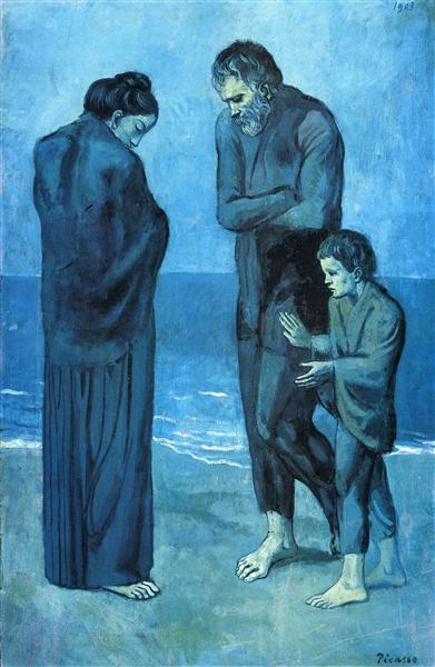 Pablo Picasso Painting The Tragedy Les Pauves Au Bord De La Mer
